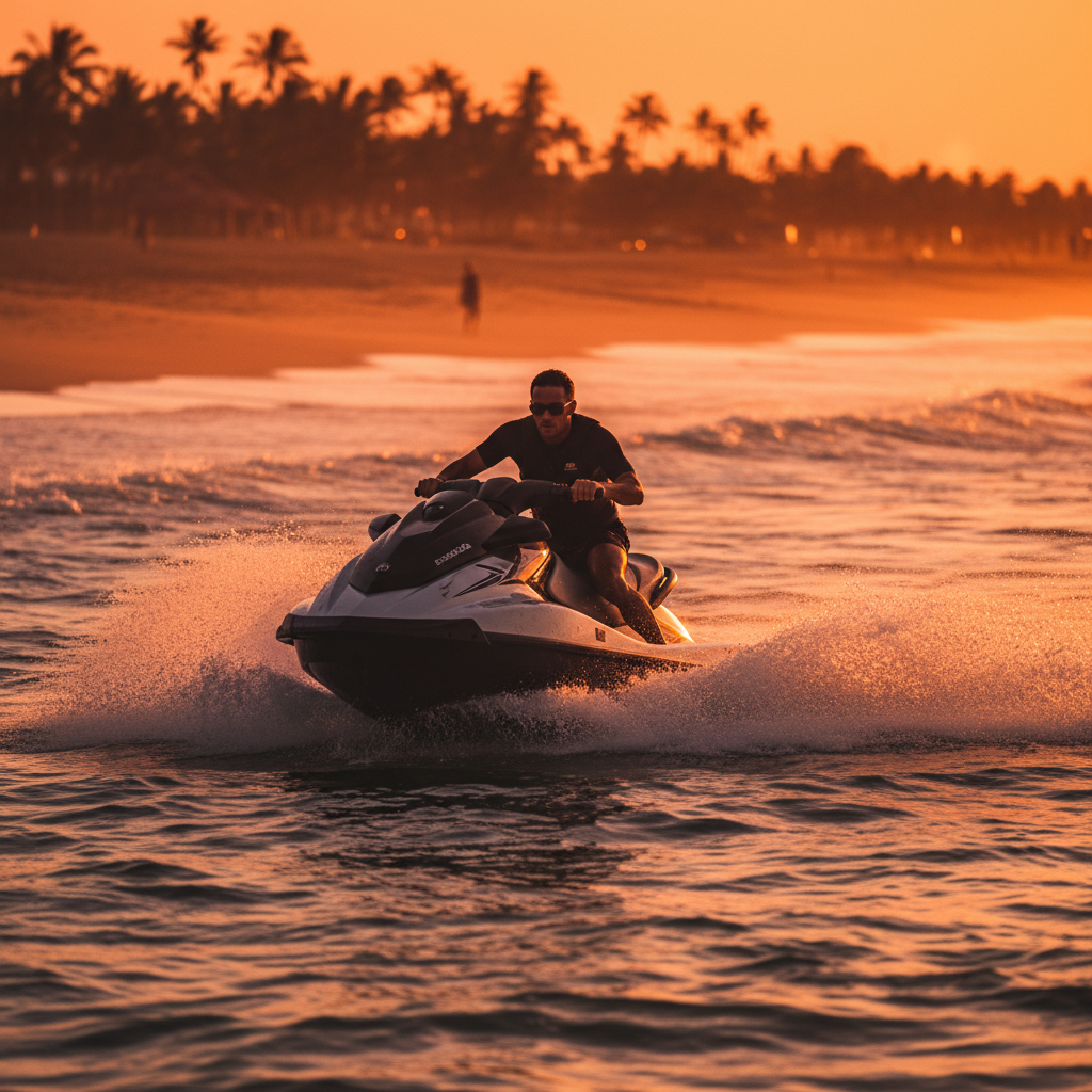 Atenção: Pilotar jet ski sem habilitação e colete salva-vidas pode resultar em multa pesada