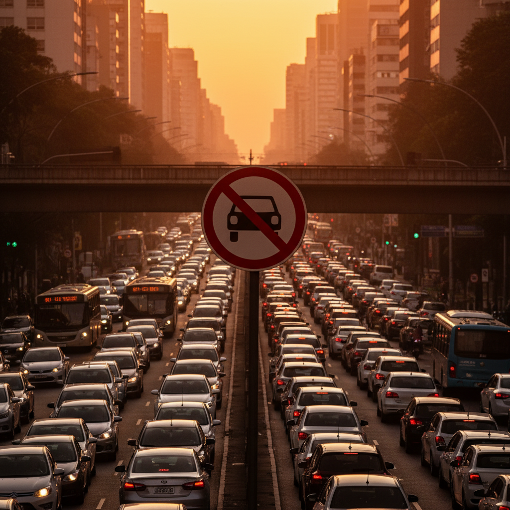 Atenção: rodízio de veículos em SP pode gerar multas e pontos na CNH