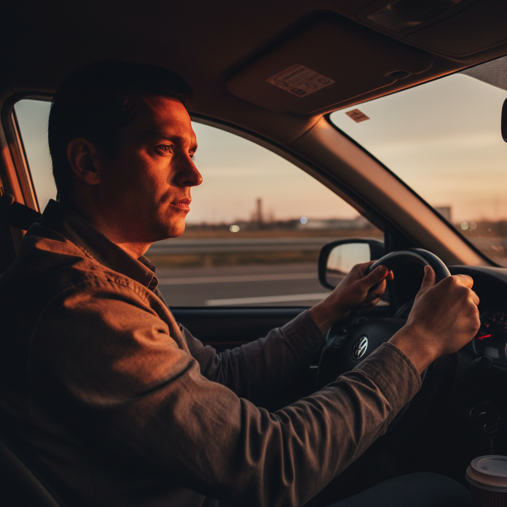 Dirigir cansado: por que o corpo trai o motorista antes do sono chegar