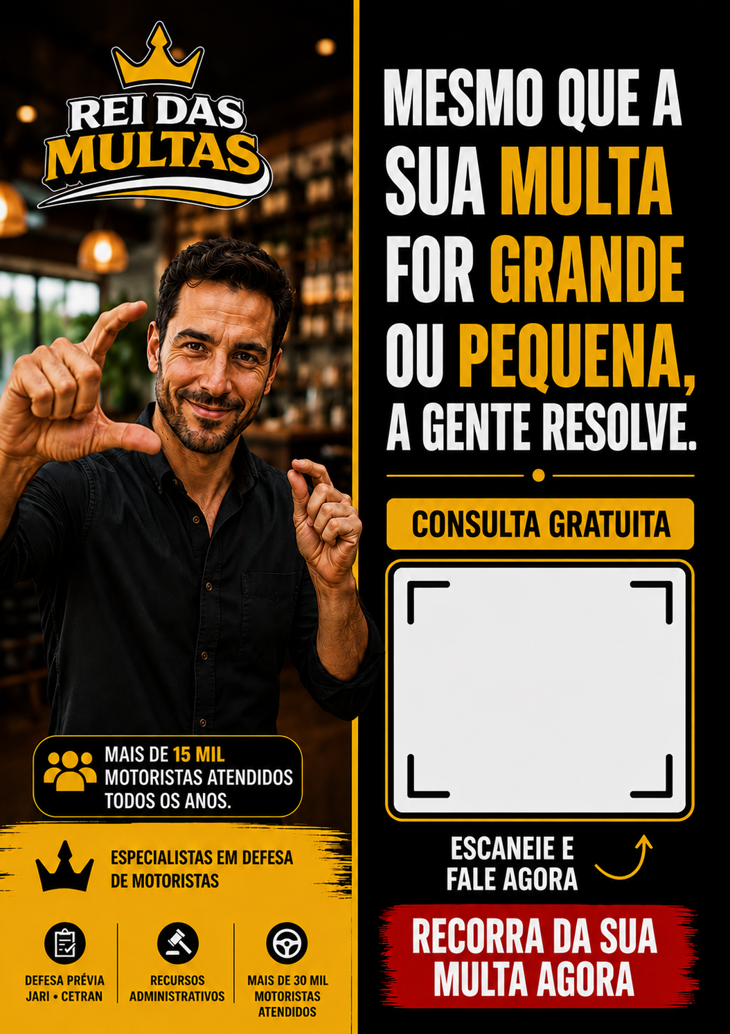 Modelo 05 vertical de totem Rei das Multas